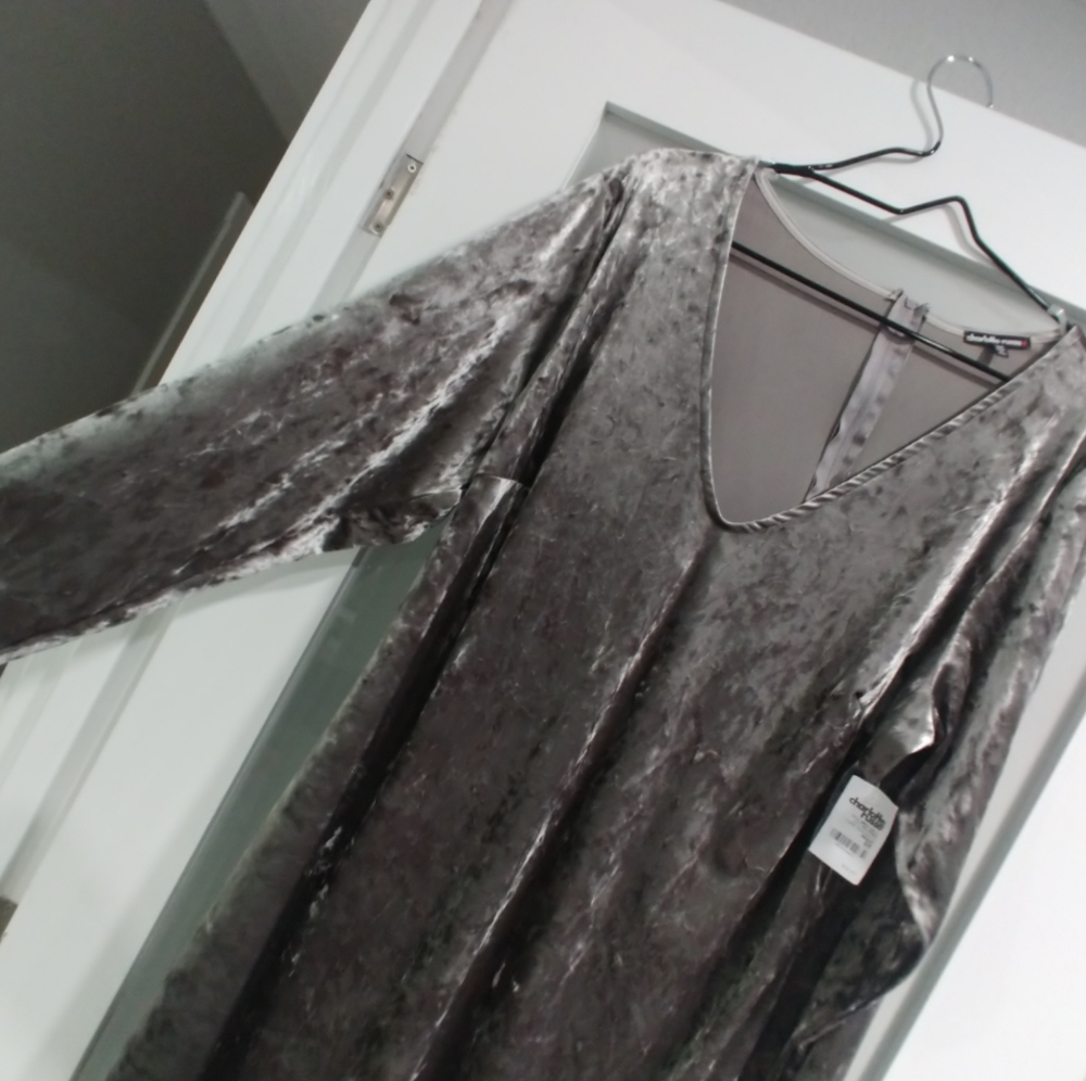 Crushed Velvet Mini Dress